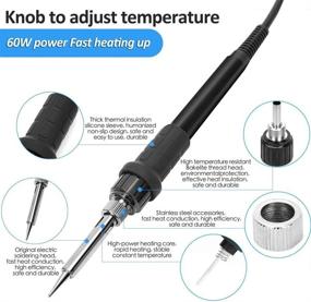 img 1 attached to 🔥 Certified Soldering Station with Adjustable Temperature Range: 392℉ - 896℉