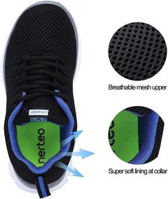 img 3 attached to Lightweight Kids Sneakers - Ideal Boys/Girls Tennis and Running Shoes by nerteo