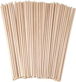 img 4 attached to 🌲 Senkary 1/8 x 6 Inch Unfinished Natural Wood Craft Dowel Rods - Premium Quality 100 Piece Set