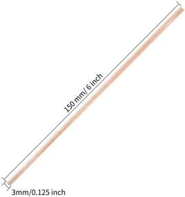 img 3 attached to 🌲 Senkary 1/8 x 6 Inch Unfinished Natural Wood Craft Dowel Rods - Premium Quality 100 Piece Set