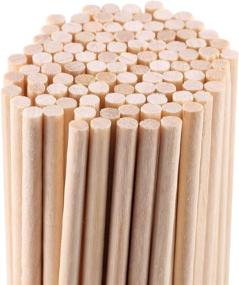 img 2 attached to 🌲 Senkary 1/8 x 6 Inch Unfinished Natural Wood Craft Dowel Rods - Premium Quality 100 Piece Set