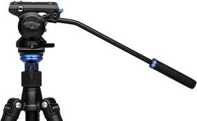 img 1 attached to 🎥 Benro S4 PRO Flat Base Fluid Video Head, 8.8 lb Max, 2-Step Counterbalance (1 and 2), 1/4"-20 Mounts, 3/8"-16 Mount, Pan Arm Included (S4PRO)