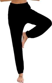 img 3 attached to Ekouaer Palazzo Trousers Workout Legging Sports & Fitness in Cycling