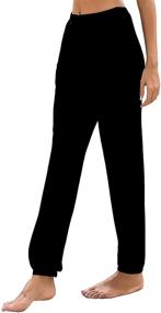 img 2 attached to Ekouaer Palazzo Trousers Workout Legging Sports & Fitness in Cycling