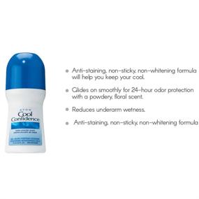 img 1 attached to 👶 Avon Bonus Size 2.6 Fl Oz Cool Confidence Roll-on Anti-perspirant Deodorant with Baby Powder Scent