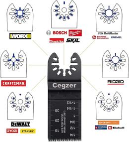 img 3 attached to Cegzer 18 Metal Wood Oscillating Multitool Saw Blades - Universal Quick Release, Compatible with 🔪 Fein Multimaster, Porter Cable, Black & Decker, Bosch, Ridgid, Ryobi, Dewalt, Worx, Rockwell, Makita, Milwaukee, Chicago, Craftsman