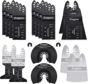 img 4 attached to Cegzer 18 Metal Wood Oscillating Multitool Saw Blades - Universal Quick Release, Compatible with 🔪 Fein Multimaster, Porter Cable, Black & Decker, Bosch, Ridgid, Ryobi, Dewalt, Worx, Rockwell, Makita, Milwaukee, Chicago, Craftsman