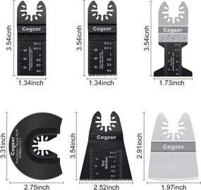 img 2 attached to Cegzer 18 Metal Wood Oscillating Multitool Saw Blades - Universal Quick Release, Compatible with 🔪 Fein Multimaster, Porter Cable, Black & Decker, Bosch, Ridgid, Ryobi, Dewalt, Worx, Rockwell, Makita, Milwaukee, Chicago, Craftsman