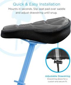 img 1 attached to Enhance Comfort and Enjoy Longer Rides with Aduro Sport Bike Seat Cushion Cover Pad – Memory Foam, No Installation Needed, Water Resistant, Bounce Free