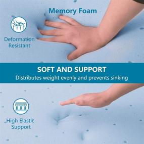 img 3 attached to 🛏️ viewstar Memory Foam Mattress Topper Queen: Cooling Gel Infused 3 Inch Thick for Back Pain Relief - Ventilated Design, CertiPUR-US Certified, Size: 59 x 79 x 3 inch