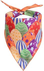 img 1 attached to 🐾 Upaw 2 Pack Dog Easter Bandana: Trendy Triangle Bibs for Small to Large Dogs and Cats