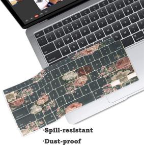 img 2 attached to 🌸 Olort MacBook Air 13 inch Case A2179 A1932 | Hard Shell Cover + Keyboard Cover + Screen Protector (Peony) - 2020 2019 2018 Release