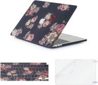 🌸 olort macbook air 13 inch case a2179 a1932 | hard shell cover + keyboard cover + screen protector (peony) - 2020 2019 2018 release logo