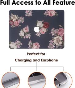 img 1 attached to 🌸 Olort MacBook Air 13 inch Case A2179 A1932 | Hard Shell Cover + Keyboard Cover + Screen Protector (Peony) - 2020 2019 2018 Release