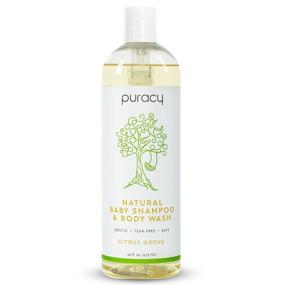 img 4 attached to 👶 Puracy Natural Shampoo & Body Wash for Babies – Plant-Derived, Gentle Soap for Sensitive Skin, Tear-Free Formula, 16 Fl Oz