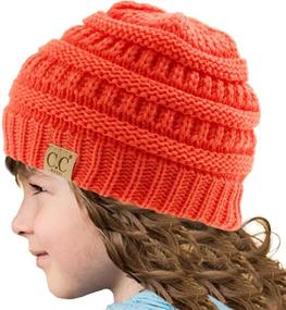 img 3 attached to 🧢 Boys' Cold Weather Accessories: Chunky Slouchy Beanie Hat with Stretchy Fit