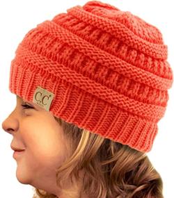 img 2 attached to 🧢 Boys' Cold Weather Accessories: Chunky Slouchy Beanie Hat with Stretchy Fit