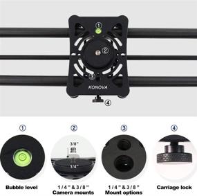 img 2 attached to KONOVA Motorized Slider P1 Series Carbon Slider Dolly with S2: Versatile Support for Camera, Mobile Phone, DSLR, Mirrorless – Ideal for Parallax Panorama Shots (80cm/31.5 inch)