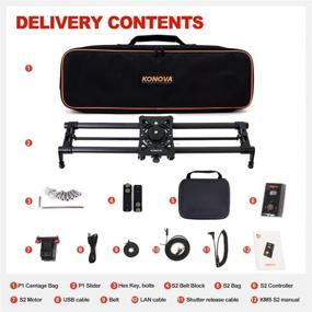 img 3 attached to KONOVA Motorized Slider P1 Series Carbon Slider Dolly with S2: Versatile Support for Camera, Mobile Phone, DSLR, Mirrorless – Ideal for Parallax Panorama Shots (80cm/31.5 inch)