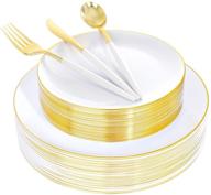 plates，gold silverware，gold dinnerware plates，30 celebrations logo