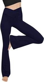 img 3 attached to 👖 TOPYOGAS Women's Bootleg Yoga Pants: V Crossover High Waisted Flare Leggings – Comfy & Stylish Workout Pants