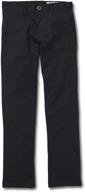 👖 volcom frickin modern stretch black boys' pants: stylish and comfy clothing logo