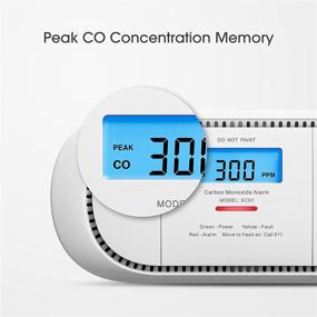 img 1 attached to 🔋 X-Sense XC01: 10-Year Battery Operated Carbon Monoxide Detector Alarm with Peak Value Memory and Digital LCD Display