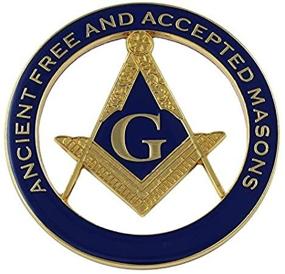 img 3 attached to Square Compass Round Masonic Emblem Exterior Accessories for Emblems