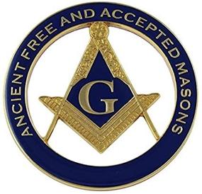 img 4 attached to Square Compass Round Masonic Emblem Exterior Accessories for Emblems