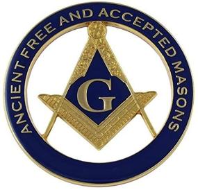 img 2 attached to Square Compass Round Masonic Emblem Exterior Accessories for Emblems