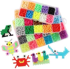 img 4 attached to 🌈 Funcool Magic Water Sticky Beads: 30 Vibrant Colors, 6000 Beads for Compatible 5mm Beads Crafts