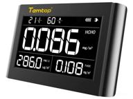 🌡️ temtop formaldehyde temperature humidity rechargeable monitor: accurate monitoring for formaldehyde levels, temperature, and humidity logo