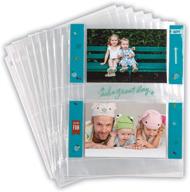 📷 samsill 4x6 photo pages for 3-ring binder - 50 pack, holds 200 pictures, 2-pocket design, 4x6 photo pockets логотип