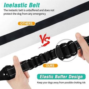 img 1 attached to 🐶 Durable and Reflective DOYOO Dog Seat Belt 2 Pack - Adjustable 2-in-1 Multi-Functional Pet Car Seatbelts for Ultimate Safety and Comfort in Your Vehicle