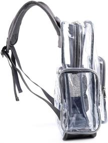 img 2 attached to 🎒 School Bag: Black Transparent Bookbag for students