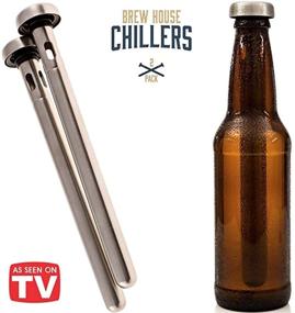 img 1 attached to Brew House Chillers - Advanced Cooling Technology Stainless Steel Drink Chiller Sticks - Boxed Gift Set