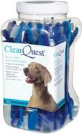 clearquest 9-inch dual-end pet toothbrushes, 50/canister - colors vary logo