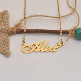 img 2 attached to Elegant Personalized Girls' Necklace: HUAN XUN Personalized Jewelry Collection