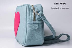 img 1 attached to Small Leather Crossbody Purse Bag with Tassel 👜 for Girls & Women - Lightweight Design by Italian Brand