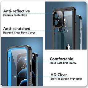 img 1 attached to SPIDERCASE iPhone 12 Pro Max Case – Waterproof with Built-in Screen Protector, Shockproof Full Body Cover – Rugged Case for 2020 Release (6.7”) – Blue/Clear