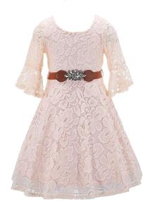 img 4 attached to 💃 Bow Dream Rhinestone Bridesmaid Dresses for Girls - Country Clothing