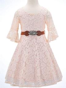 img 2 attached to 💃 Bow Dream Rhinestone Bridesmaid Dresses for Girls - Country Clothing