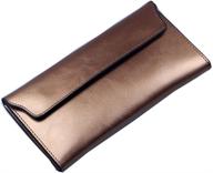 👜 nigedu genuine cowhide leather wallet: stylish handbag & wallet combo for women logo