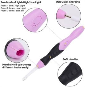 img 1 attached to Crochet Ergonomic Rechargeable Interchangeable Knitting Knitting & Crochet