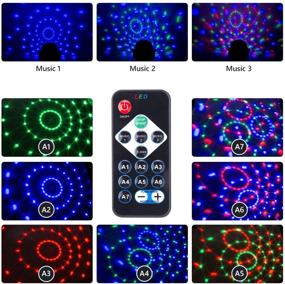 img 3 attached to 🎉 Enhance Celebrations with CCJK Disco Party Ball Lights! Remote Controlled 7 Color RGB Dance Disco Strobe Light – Perfect for Kids, Festivals, Birthdays, Weddings, Christmas (2 Pack)