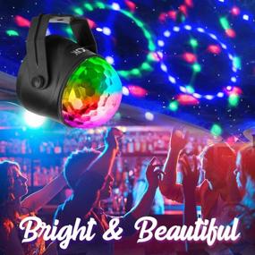 img 2 attached to 🎉 Enhance Celebrations with CCJK Disco Party Ball Lights! Remote Controlled 7 Color RGB Dance Disco Strobe Light – Perfect for Kids, Festivals, Birthdays, Weddings, Christmas (2 Pack)