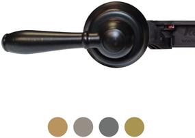 img 4 attached to 🚽 Корки 6081BP Стронгарм Туалетная Ручка - Универсальный дизайн для смонтированных унитазов по переднему углу слева и справа, отделка «Масло-рубленая бронза», стиль крана