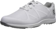 👟 stylish and comfortable women's footjoy leisure golf shoes in white (7w) - perfect for active golfers logo