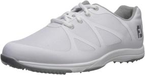 img 4 attached to 👟 Stylish and Comfortable Women's FootJoy Leisure Golf Shoes in White (7W) - Perfect for Active Golfers