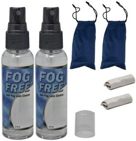 img 3 attached to 🔮 Fog Free™ Anti Fog Spray for Glasses - 2 Oz Spray Bottle - Defogger for Glasses - Lasts Up to 5 Days - Non-Reflective Lens Compatible - Includes Microfiber Cloth and Bag - 2 Pack